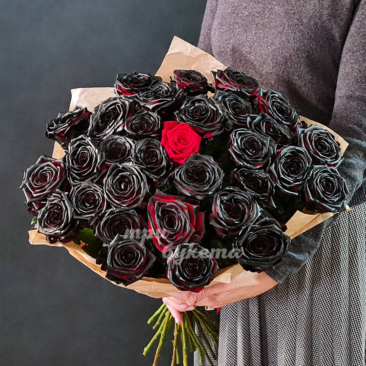 Букет «Островок в черном море» (доп. фото)