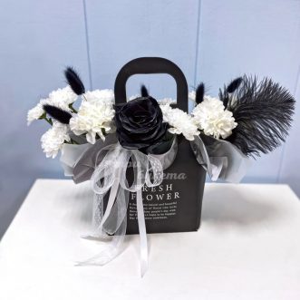 Черно-белая композиция в сумке